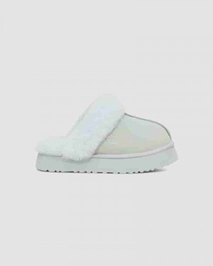 Beige Kids' UGG Disquette Slippers | AUQ8528M