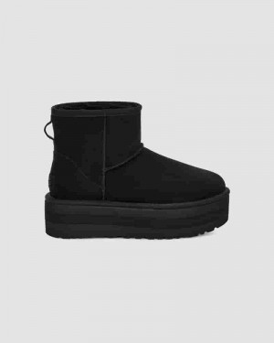 Black Kids' UGG Classic Mini Platform Boots | AUH8544A