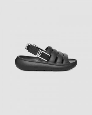 Black Women UGG Sport Yeah Sandals | AUO8693K