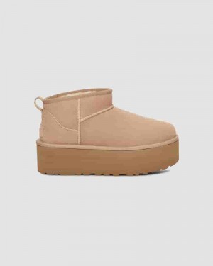 Brown Kids' UGG Classic Ultra Mini Platform Boots | AUD8541F