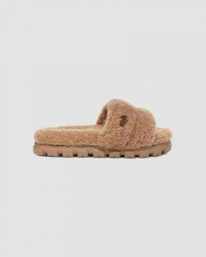 Brown Women UGG Cozetta Curly Slippers | AUO8641K