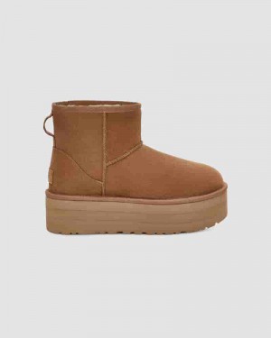 Coffee Kids' UGG Classic Mini Platform Boots | AUG8543S