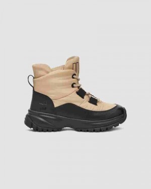 Mustard Women UGG Weather Yose Puffer Lace Boots | AUT8741C