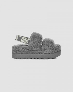 Silver Women UGG Oh Fluffita Slippers | AUK8650O