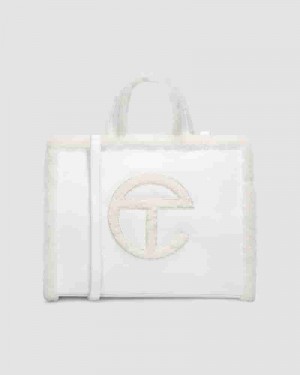 White Women UGG All Gender X TELFAR Medium Shopper Crinkle Bags | AUO8624K